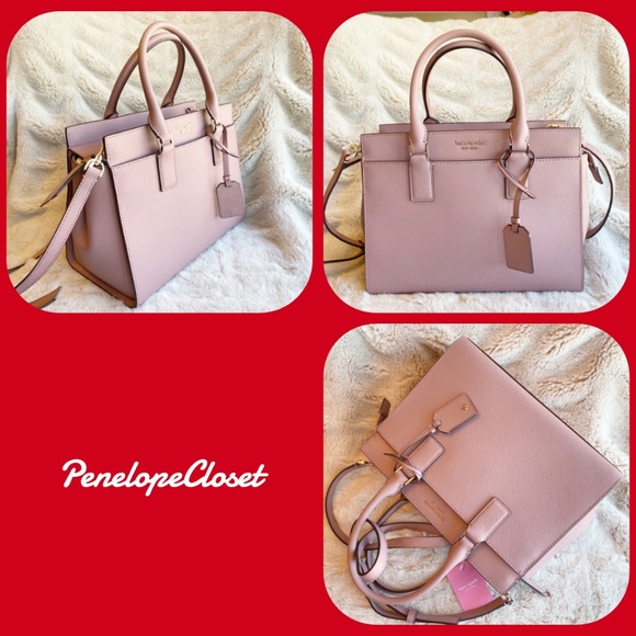 kate spade cameron medium satchel dusty peony